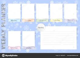 seasonal weekly planner light blue background falling