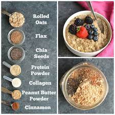 Serving size in recipe notes above. High Protein Oatmeal How To Make Healthier Oatmeal Gf Low Cal Skinny Fitalicious
