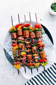 The best part about this recipe is that you can use any fresh veggies that you have on hand, and you can make it a complete veggie dinner by leaving out the sausages. Sausage Kabobs Chelsea S Messy Apron