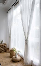Modern White Chiffon Curtains For Living Room Transparent Modern White Chiffon Curtains For In 2020 Curtains Living Room Modern Curtains Sheers Curtains Living Room