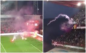 Belgium pro league 2020/2021 speelronde: Video Standard Anderlecht Abandoned Fans Throw Flares