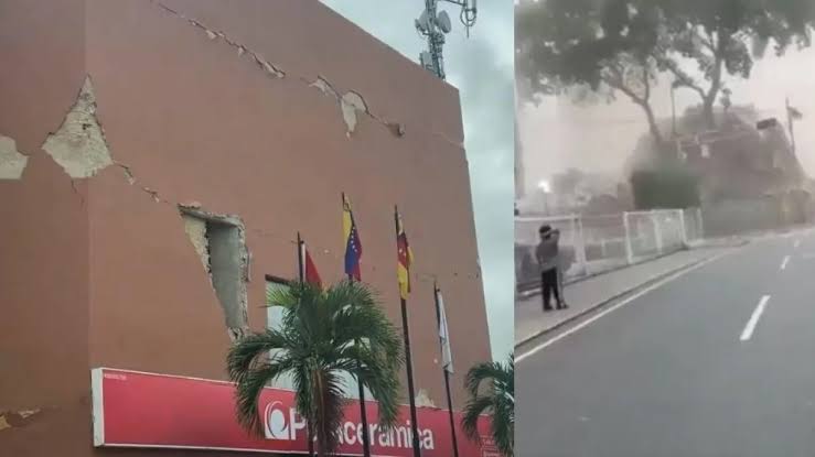 Impactantes videos de los dos sismos ocurridos en Venezuela: reportan derrumbes y graves daños estructurales en Caracas y más ciudades