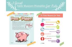 two great table manners for kids printables imom