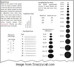 free seed bead size chart craft gossip