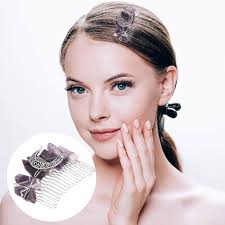 ifundom Metal Comb Of 20 Teeth Wedding Cut Crystal Combs Stone Beads Side  Wire Combs Accessories Women : Amazon.se: Fashion