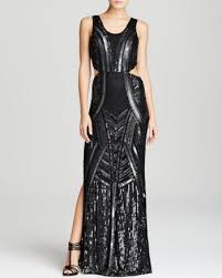 Parker Black Gown Livy Sequin Side Cutout Black In 2019