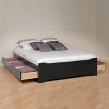Drawers roll on steel roller gear to get smooth functioning. Platform Storage Beds Prepac Mfg