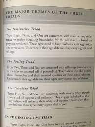Major Themes Of The Three Enneagram Triads Chart How Each Enneagram Type Falls Into One Of Three Overarching Compo Enneagram Enneagram Type One Enneagram 9