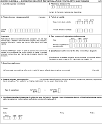 Documenti di spedizione all'importazione etichettatura: L 2015343it 01055801 Xml