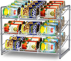 Racks & holders └ kitchen storage & organisation └ cookware, dining & bar └ home, furniture & diy all categories antiques art baby books, comics & magazines business, office & industrial cameras & photography cars, motorcycles & vehicles clothes. Amazon Com Simple Trending Can Rack Organizer Stackable Can Storage Dispenser Holds Up To 36 Cans For Kitchen Cabinet Or Pantry Chrome Kitchen Dining