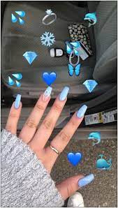 Simple matte nails;chic nail designs;easy designs for short nails; 90 Most Popular Acrylic Nail Designs You Must Try Page 9 Myblogika Com Summer Acrylic Nails Best Acrylic Nails Blue Acrylic Nails