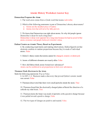 Be sure to place the electrons in the correct orbitals and to fill out the key for the subatomic particles. Answer Key Of Worksheet History Of An Atom