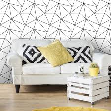 Contemporary black wallpaper and white wallpapers are perfect for dressing up a focal wall or making a small powder room, entryway, waiting area, or other smaller space feel grand and elegant. Zara Mono Geometric Wallpaper In White Black I Love Wallpaper