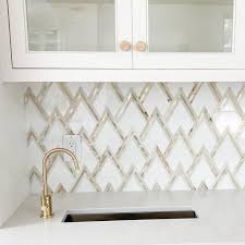 Vzag White Gold Mosaic Tile By Vanessa Deleon In 2020 Gold Tiles Bathroom Kitchen Backsplash Designs White Gold Tile
