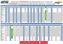 Select your target train stations and get instant info on the timing of upcoming train. Ktm Berhad Jadual Waktu Sementara Ktm Komuter Laluan Facebook