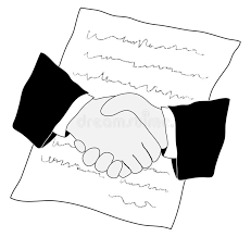 Deal Handshake Drawing Of Handshake And Contract Sponsored Advertisement Ad Deal Drawing Contract Handshake Illustration Drawings Stock Photos