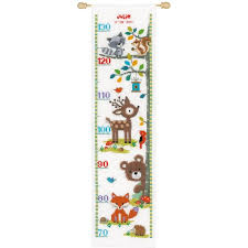 Vervaco Cross Stitch Pattern Forest Animals Height Chart