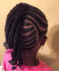 Braided Mohawk With Two Strand Twists And Gabby Bows Braided Hairstyles Latest Braided Hairstyles Girls Natural Hairstyles