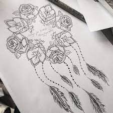 Tattoo Designer On Instagram Rose And Mandala Dream Catcher To Go Around My Customers Original Tattoo Tattoodesign Tat Original Tattoos Tattoos New Tattoos