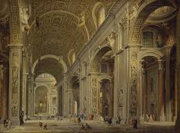 The cathedral is striking in its size (even some of the largest european cathedrals can fit inside the cathedral!), and its richly decorated interior includes numerous statues of christ, apostles, saints. Interior Of St Peter S Cathedral In Rome Giovanni Paolo Panini Artwork On Useum