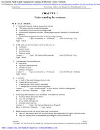 Asset management does not consist of a single activity that takes place at a discrete moment in time. Investments Analysis And Management Canadian 3rd Edition Cleary Test Bank By Allendickersons Issuu