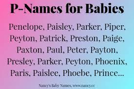 P Names For Babies Baby Names P Names Names