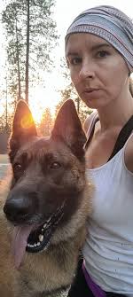So ran into a lady that immediately saw Angel being Half Mal and Half Gsd (  which she is) said she looked more Malinois tho. Then said I should have  started running