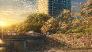Maybe you would like to learn more about one of these? 4511985 Kimi No Na Wa River Realistic Building Landscape Cityscape Your Name Wallpaper Mocah Hd Wallpapers