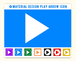 Material Design Play Arrow Icon | (Media) Material UI Play_Arrow Icon,  Vuetify, Mat Icon