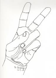 Weekly Mind Sketch Peace Sign Hand Peace Sign Drawing Hand Drawing Reference
