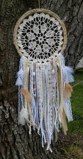 Capteur De Reve Beau Crochet Fait A La Main L Anneau De 10 Pouces Est Crochete Avec Un Fil De Tan Coloe Lace Dream Catchers Dream Catcher Crochet Dreamcatcher