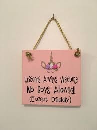 Adorable Rustic Unicorns Welcome Wooden Door Sign Etsy Girls Room Diy Unicorn Room Decor Wooden Door Signs