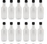 CLEAR PLASTIC BEER BOTTLES 500ml FULL CASE OF 24 PET Bottles With CAPS For  Beer Soda Carbonated Drinks - Hobby Homebrew