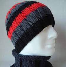 Striped Hat Pattern Mens Beanie Knitting Pattern Birthday Gift For Him Boyfriend Beanie Handmade Knit Hat Digital Download Gift For Men Sam Handmade Knit Hats Handmade Knitting Knitting