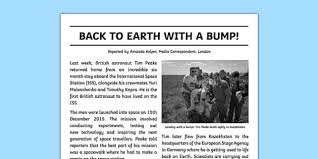 These newspaper powerpoint templates are also available in landscape format, perfect for for example, for a 21st birthday celebration, you can change the picture to a 'flattering' photo of this is a very good article for newspaper. Back To Earth Newspaper Report Writing Sample Teacher Made