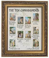 We can follow the advice of moses by posting a picture framed copy of the ten commandments in our house on our gates (public places). Ten Commandments Plaques