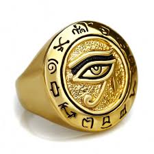 The egyptian eye, whether in the form of the eye of ra or the eye of horus, is a protection symbol that has many interesting myths and roles. Egyptian Eye Of Horus Ra Udjat Talisman Ring Gold Masonic Accessories