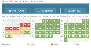 Free Vacation Rental Booking Calendar