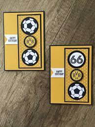 Fussballkarte Geburtstag Borussia Dortmund Gutschein Basteln Fussball Fussballkarten Karten Basteln