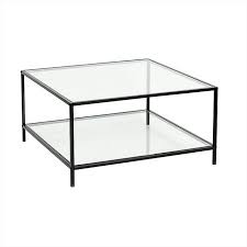 loka table basse carree en metal noir et verre h42cm black glass coffee table glass coffee table coffee table square