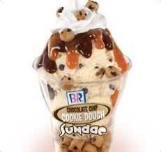 Baskin Robbins Chocolate Chip Cookie Dough Sundae Cookie Dough Chocolate Chip Cookie Dough Chip Cookies