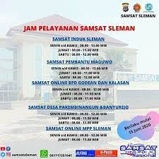 Check spelling or type a new query. New Normal Info Samsat Sleman Informasi Perubahan Jam Pelayanan Samsat Sleman Yang Berlaku Mulai 15 Juni 2020 Berita Tugu Pusat Berita Terupdate Dari Kotamu