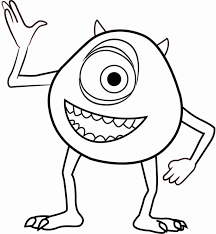 Everyone remembers the hilarious monsters inc. Mike Wazowski Coloring Pages Coloring Home