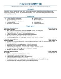 General Resume Template 14 Labor Sample - techtrontechnologies.com