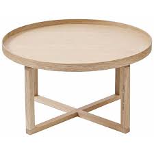 Dark oak/clear medium round glass coffee table with shelf. Wireworks 66d Round Coffee Table Oak