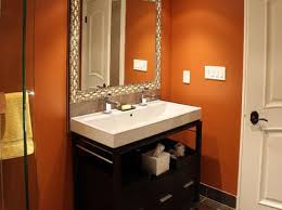 Cozy Up With Warm Clay Colors Orange Bathrooms Burnt Orange Bathrooms Orange Bathroom Decor