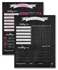 2 Pack Chore Chart Chalkboard Design