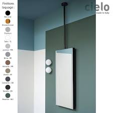 Miroir Lumineux Suspendu Design 40x95 Cm Argo Ceramica Cielo Miroir Lumineux Miroir Suspendu Miroir Avec Eclairage