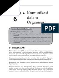 Anggota organisasi harus memisahkan kehidupan pribadi dan kehidupan organisasi. Topik 6 Komunikasi Dalam Organisasi