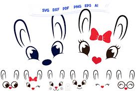 Download Easter Svg Bundle Cute Bunny Faces Baby Bunny Svg 1175360 Paper Cutting Design Bundles
